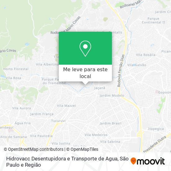 Hidrovacc Desentupidora e Transporte de Agua mapa