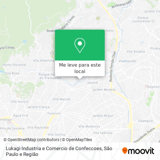 Lukagi Industria e Comercio de Confeccoes mapa