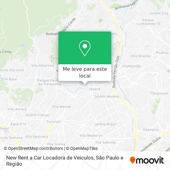 New Rent a Car Locadora de Veiculos mapa