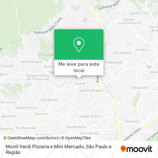 Monti Verdi Pizzaria e Mini Mercado mapa