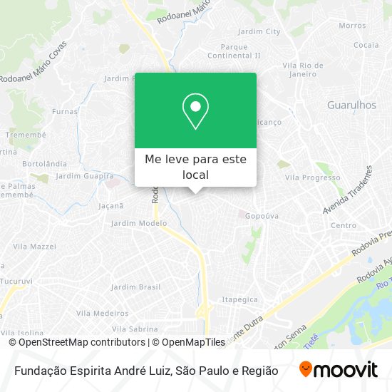 Fundação Espirita André Luiz mapa