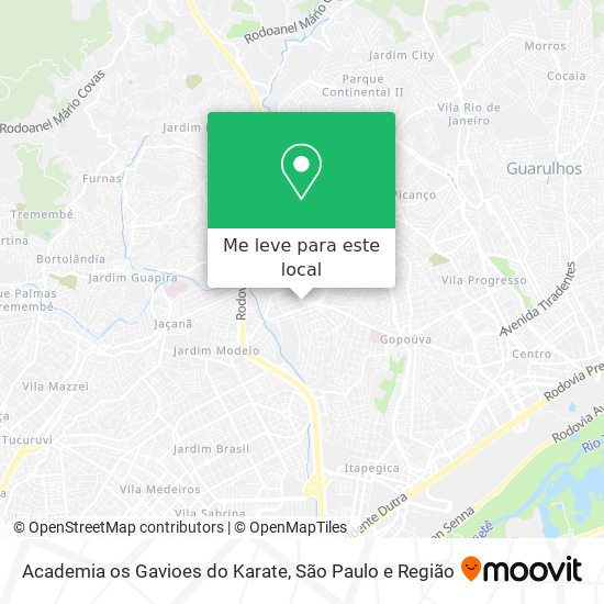 Academia os Gavioes do Karate mapa