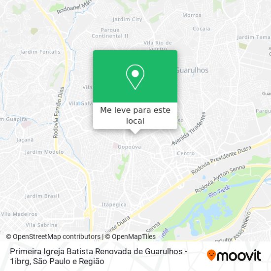 Primeira Igreja Batista Renovada de Guarulhos - 1ibrg mapa