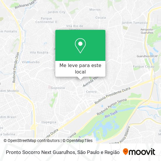 Pronto Socorro Next Guarulhos mapa