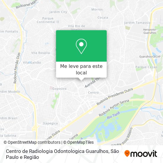 Centro de Radiologia Odontologica Guarulhos mapa