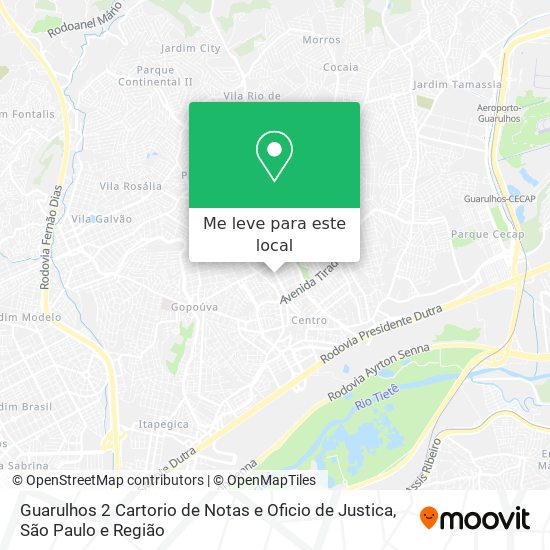 Guarulhos 2 Cartorio de Notas e Oficio de Justica mapa