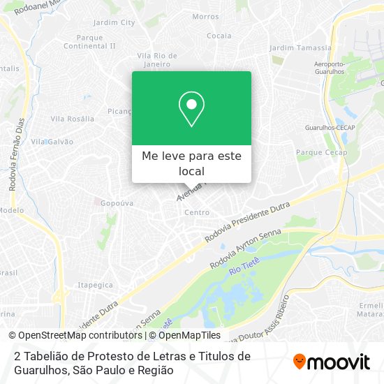 2 Tabelião de Protesto de Letras e Titulos de Guarulhos mapa