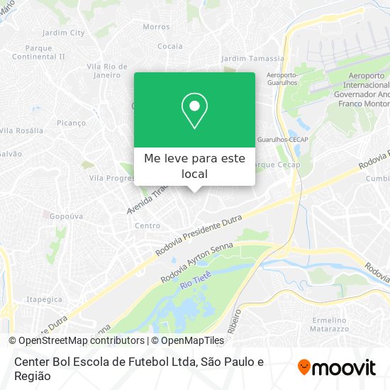 Center Bol Escola de Futebol Ltda mapa