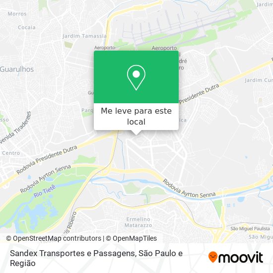 Sandex Transportes e Passagens mapa