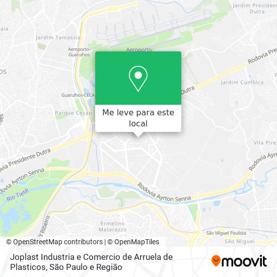 Joplast Industria e Comercio de Arruela de Plasticos mapa