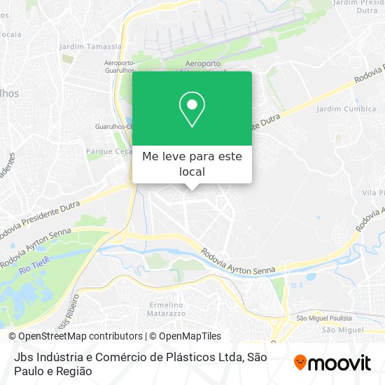 Jbs Indústria e Comércio de Plásticos Ltda mapa