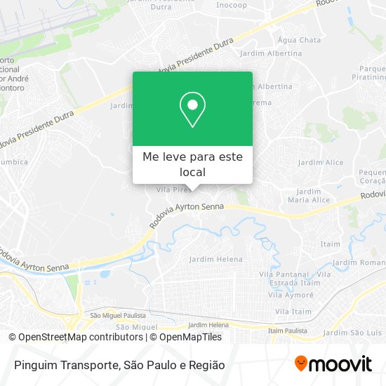 Pinguim Transporte mapa