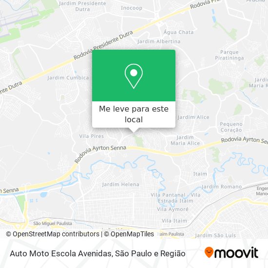 Auto Moto Escola Avenidas mapa