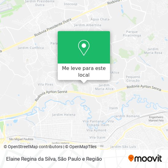 Elaine Regina da Silva mapa
