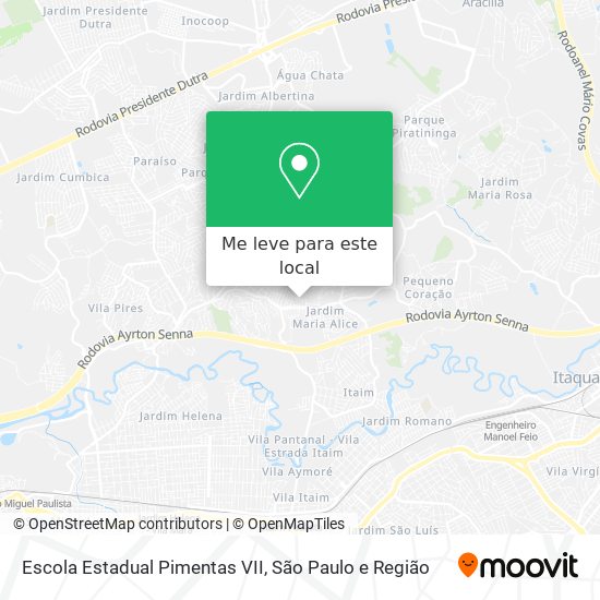 Escola Estadual Pimentas VII mapa