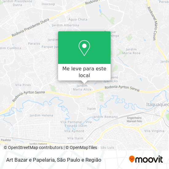 Art Bazar e Papelaria mapa