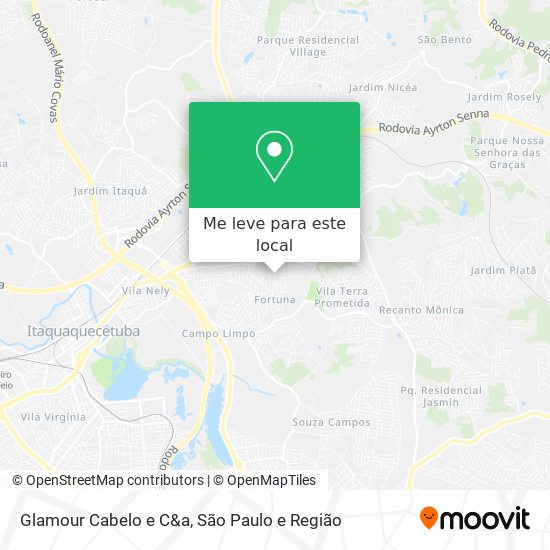Glamour Cabelo e C&a mapa