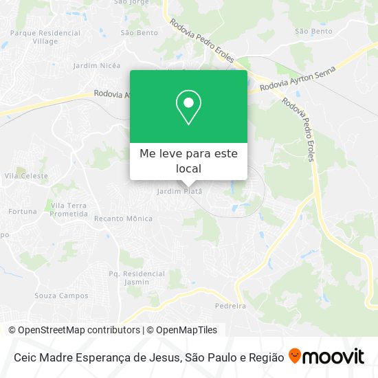 Ceic Madre Esperança de Jesus mapa