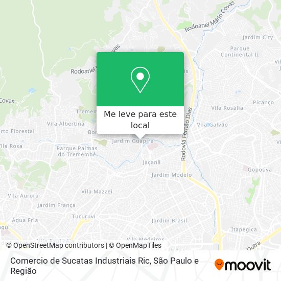 Comercio de Sucatas Industriais Ric mapa