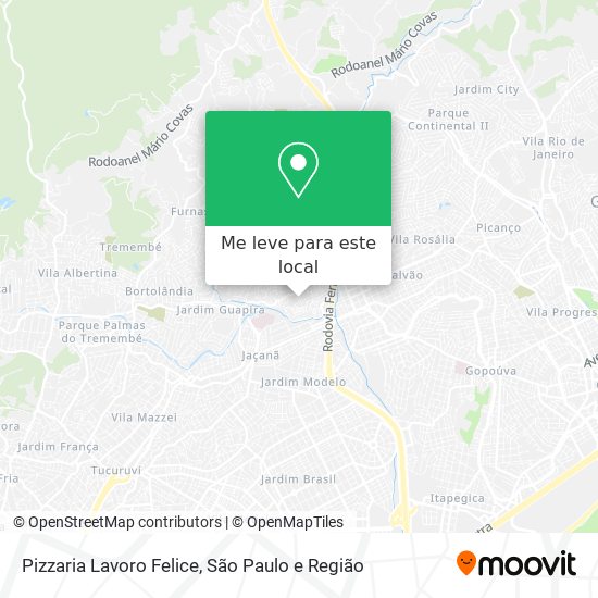 Pizzaria Lavoro Felice mapa