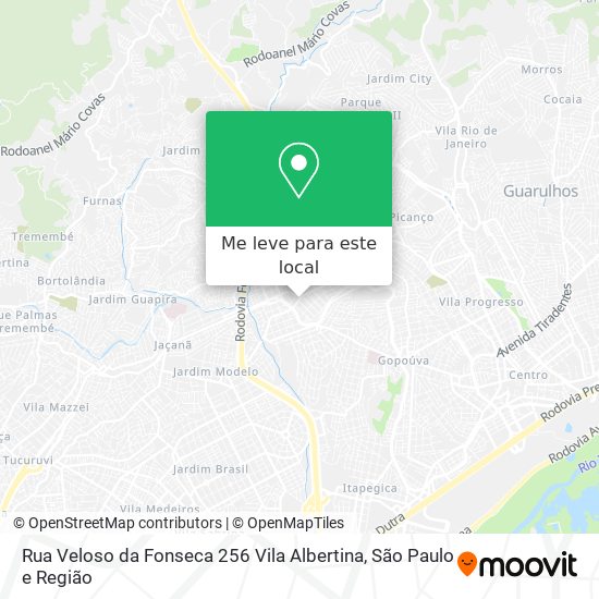 Rua Veloso da Fonseca 256 Vila Albertina mapa