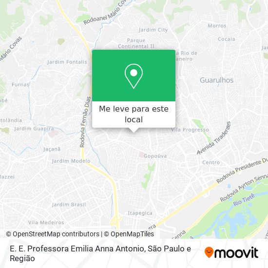 E. E. Professora Emilia Anna Antonio mapa