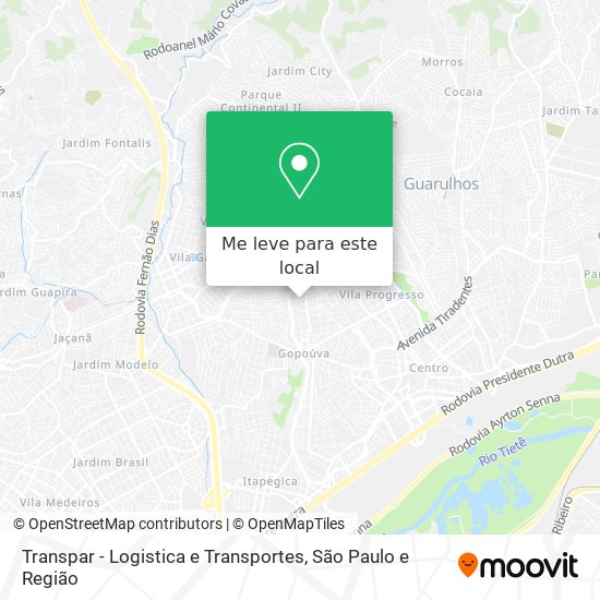 Transpar - Logistica e Transportes mapa