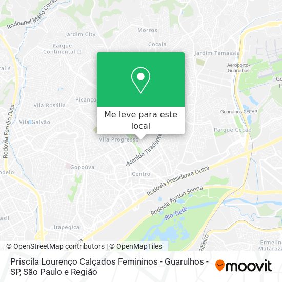 Priscila Lourenço Calçados Femininos - Guarulhos - SP mapa