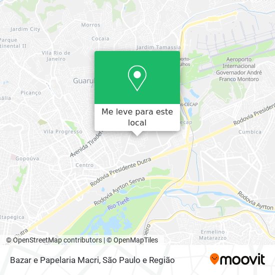 Bazar e Papelaria Macri mapa