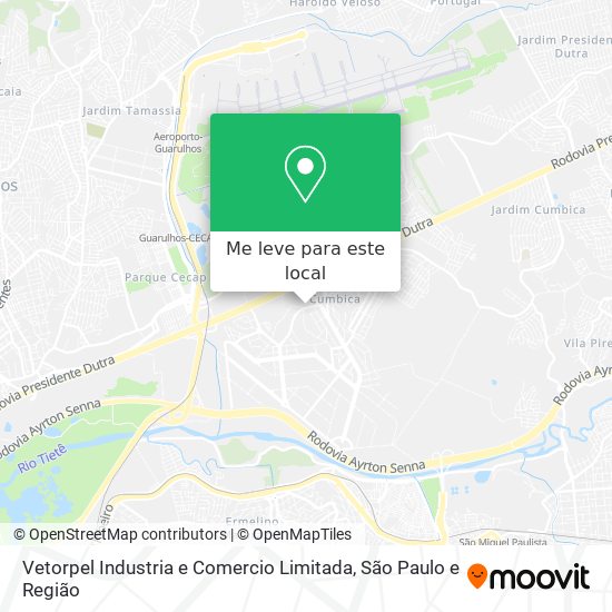 Vetorpel Industria e Comercio Limitada mapa