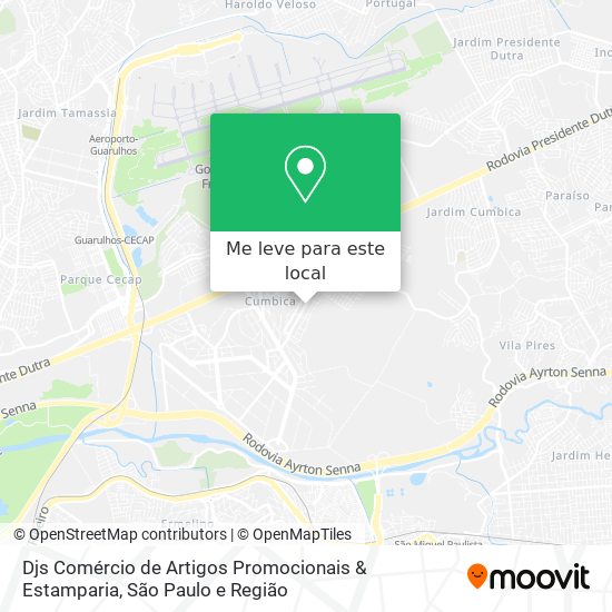 Djs Comércio de Artigos Promocionais & Estamparia mapa