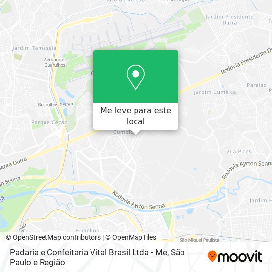 Padaria e Confeitaria Vital Brasil Ltda - Me mapa
