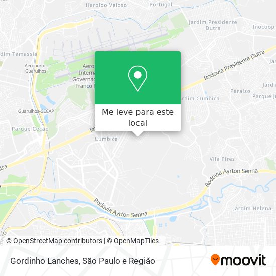 Gordinho Lanches mapa