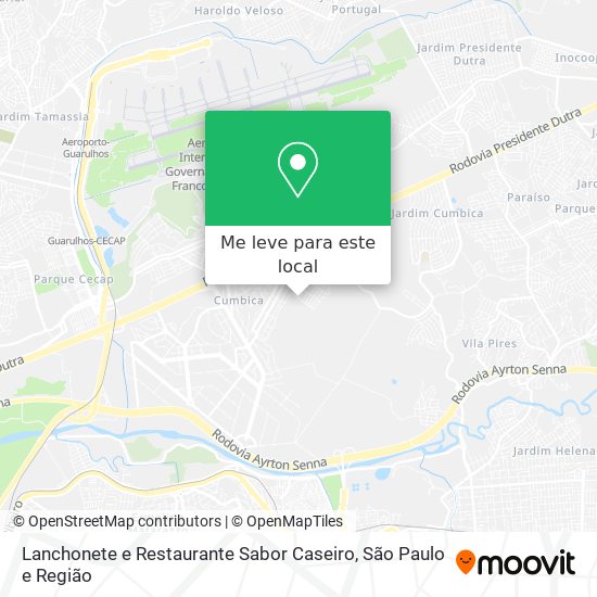 Lanchonete e Restaurante Sabor Caseiro mapa