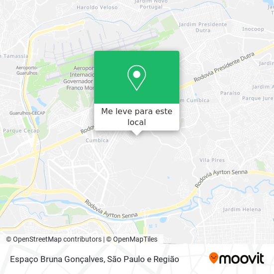 Espaço Bruna Gonçalves mapa