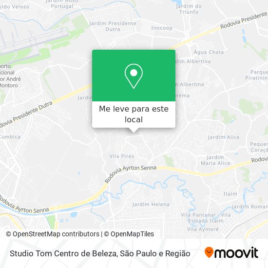 Studio Tom Centro de Beleza mapa
