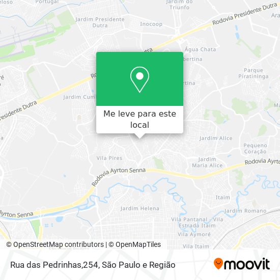 Rua das Pedrinhas,254 mapa