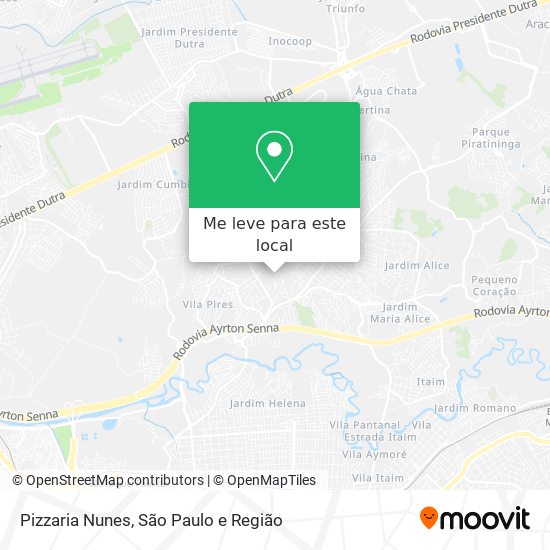 Pizzaria Nunes mapa