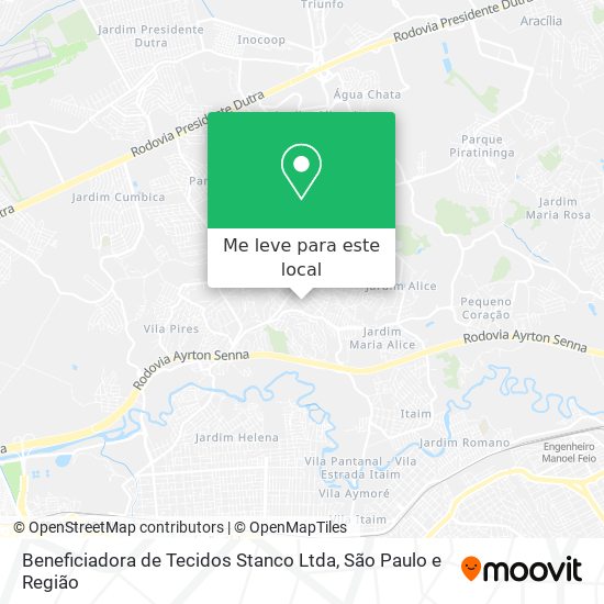 Beneficiadora de Tecidos Stanco Ltda mapa