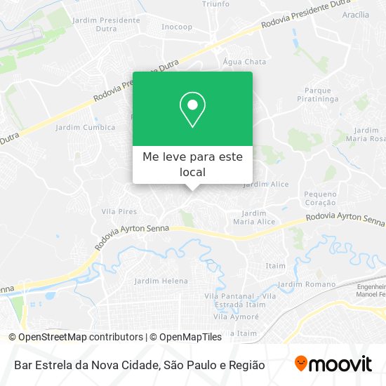 Bar Estrela da Nova Cidade mapa
