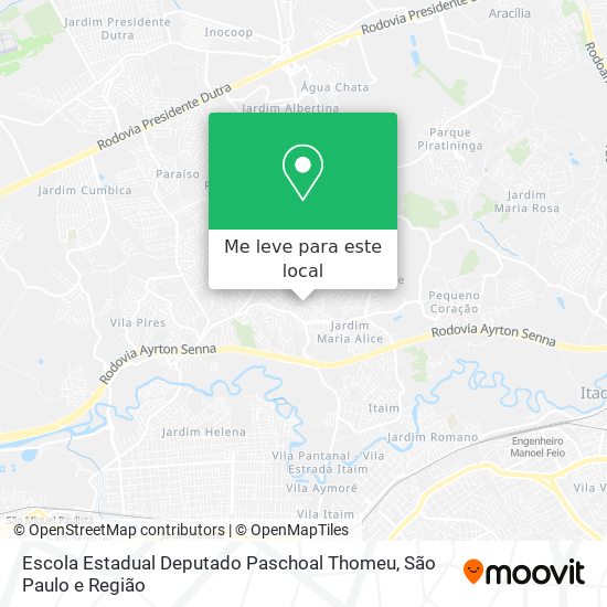 Escola Estadual Deputado Paschoal Thomeu mapa