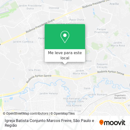 Igreja Batista Conjunto Marcos Freire mapa