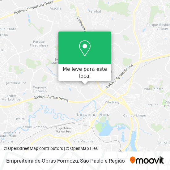 Empreiteira de Obras Formoza mapa