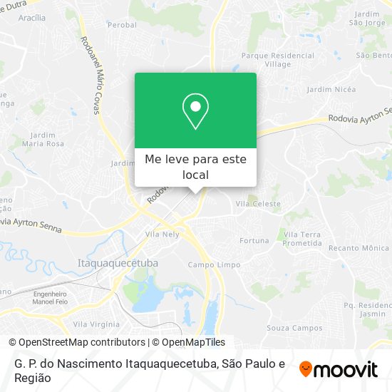 G. P. do Nascimento Itaquaquecetuba mapa