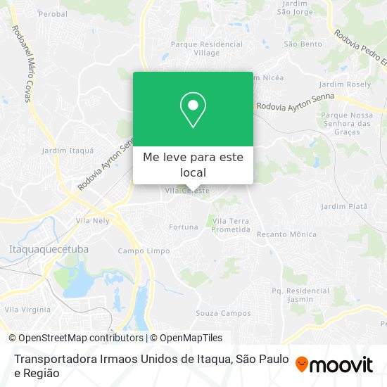Transportadora Irmaos Unidos de Itaqua mapa