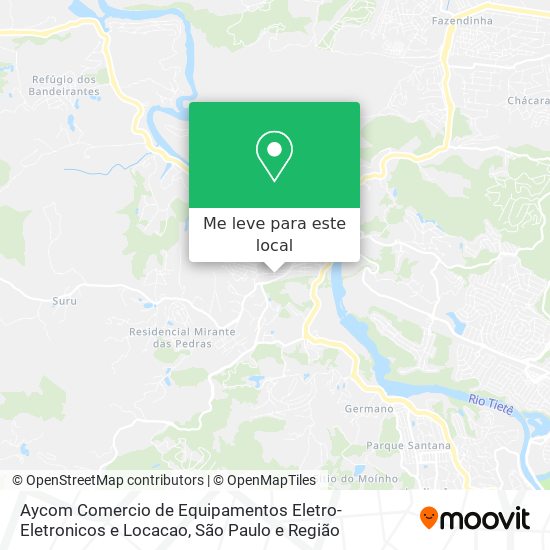 Aycom Comercio de Equipamentos Eletro-Eletronicos e Locacao mapa