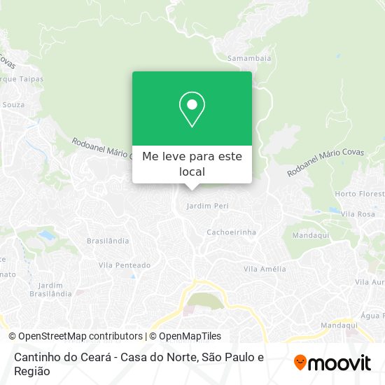Cantinho do Ceará - Casa do Norte mapa