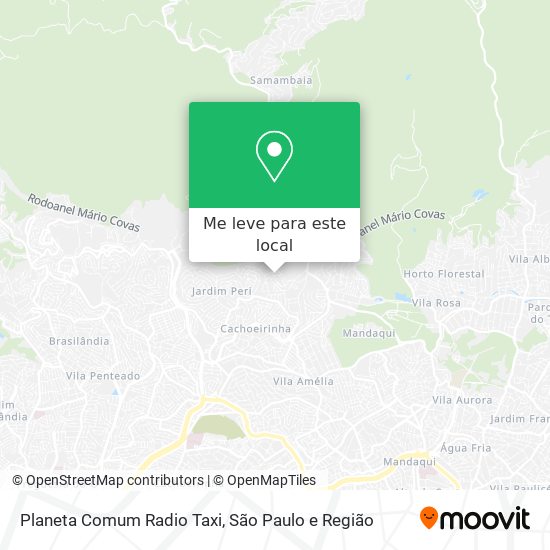 Planeta Comum Radio Taxi mapa