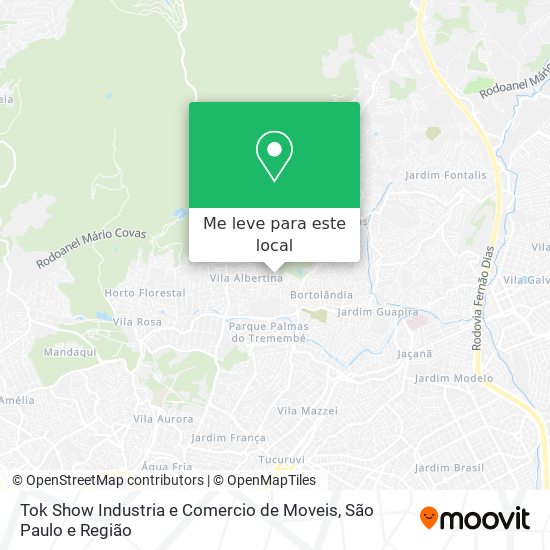 Tok Show Industria e Comercio de Moveis mapa