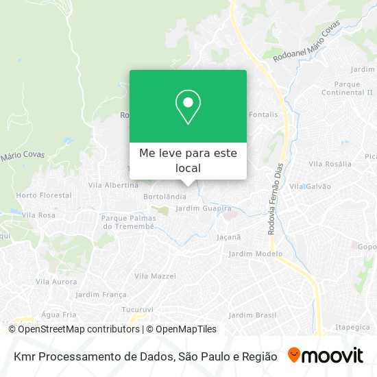 Kmr Processamento de Dados mapa